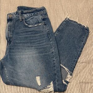 Altar'd State Blue Distressed Ankle Jeans